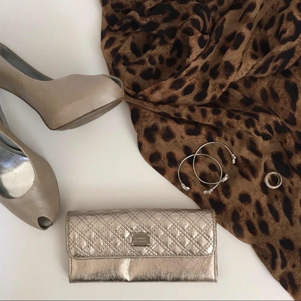 Chic Metallic Gold Wallet/ Clutch